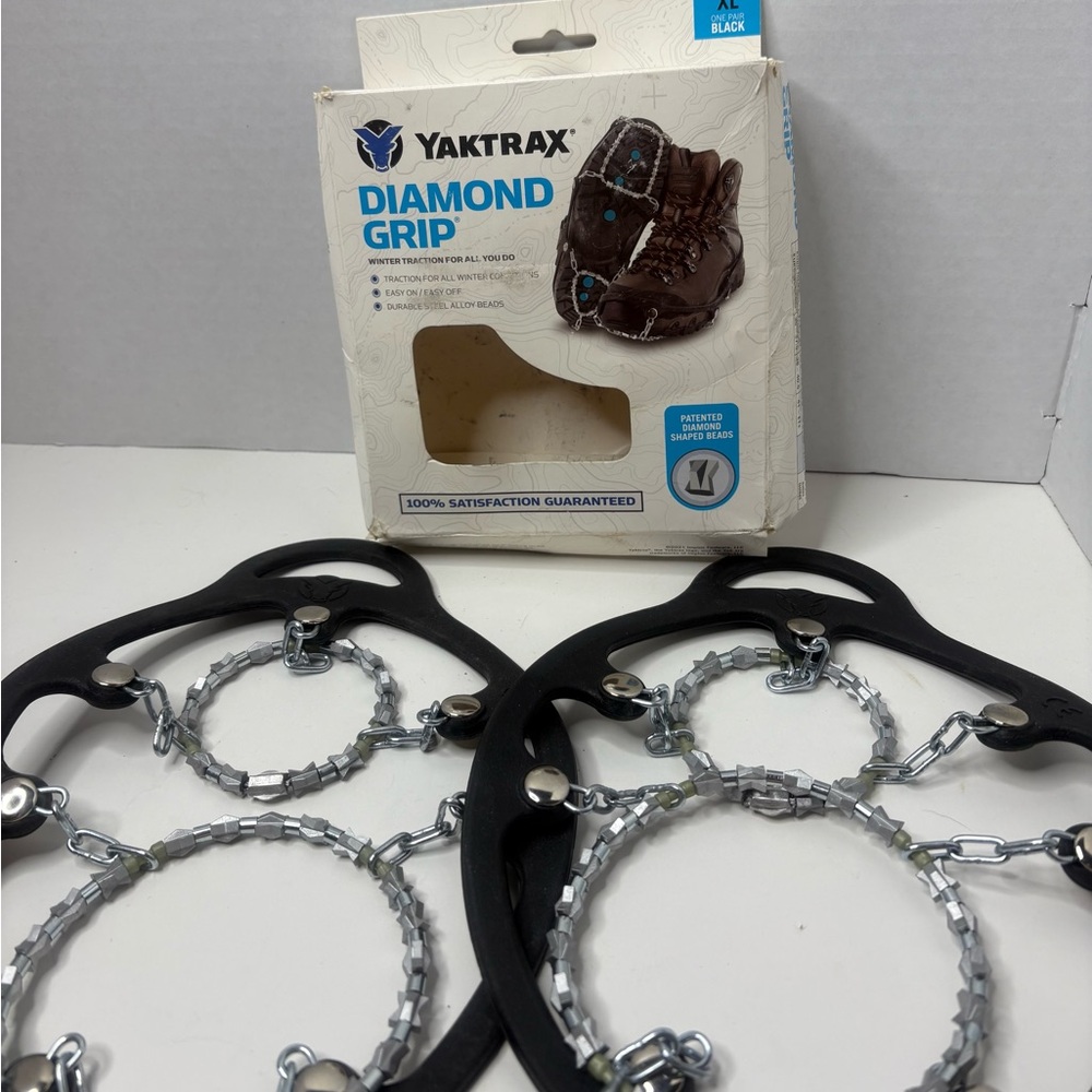 Yaktrax Diamond Grip Ice Traction Cleats - Black Size X-LARGE